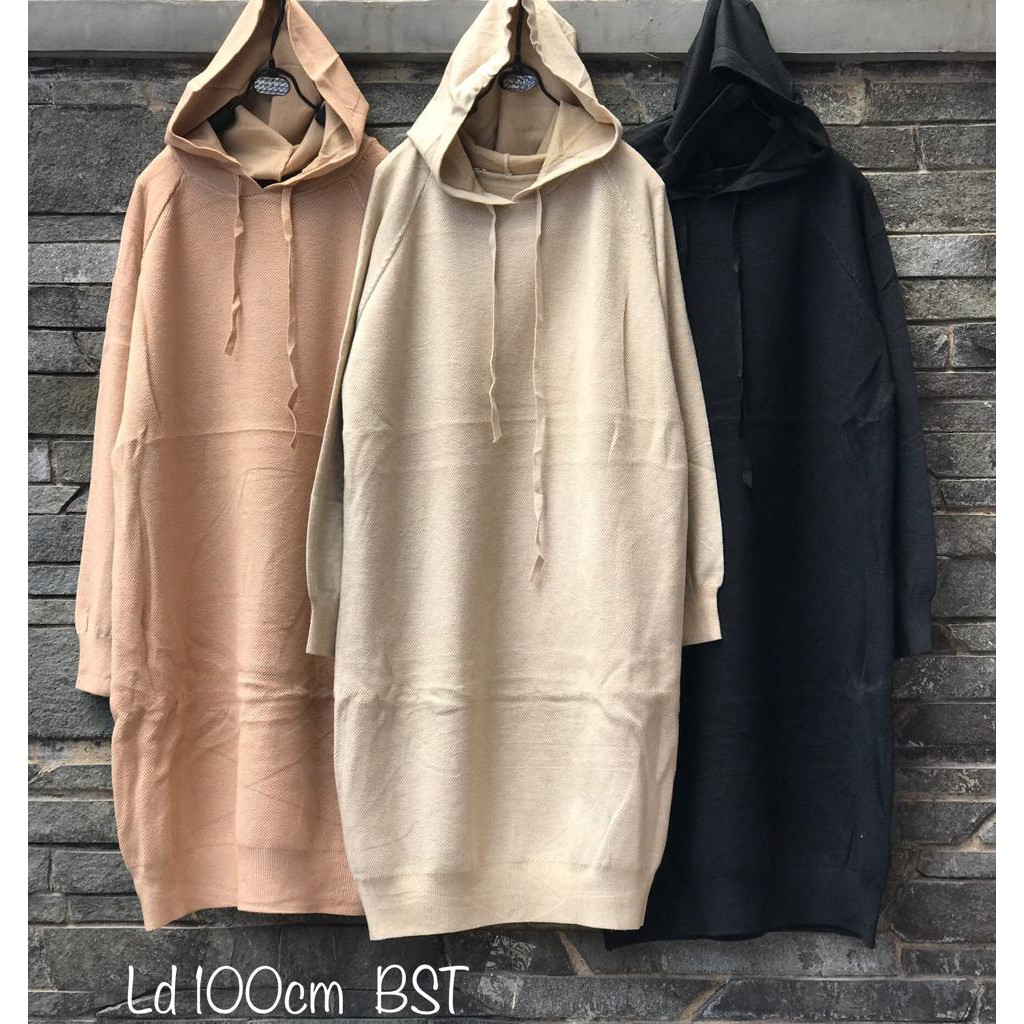 LONG TUNIK HODDIE RAJUT IMPORT