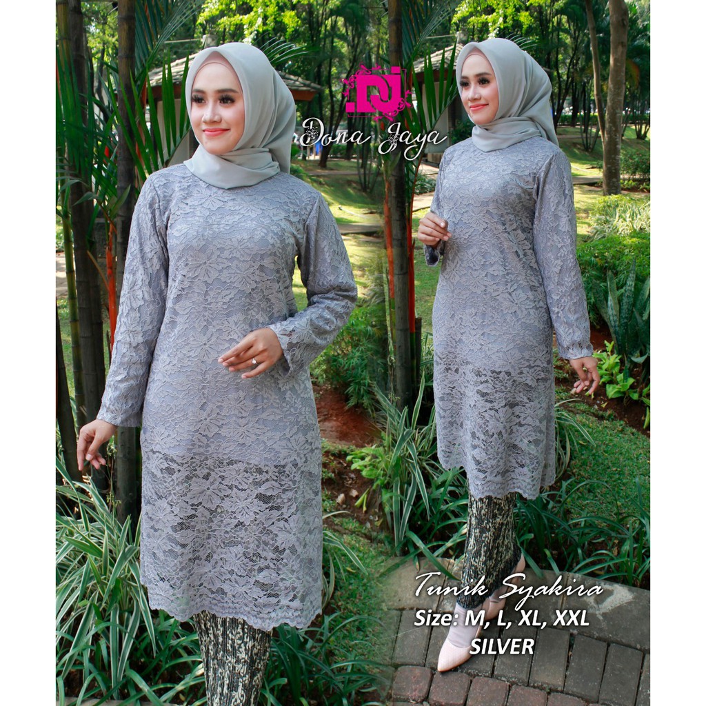 DON&gt; SET SYAKIRA KEBAYA TUNIK BRUKAT - KEBAYA MODERN - BAJU KEBAYA BRUKAT - BAJU PESTA DAN KONDANGAN