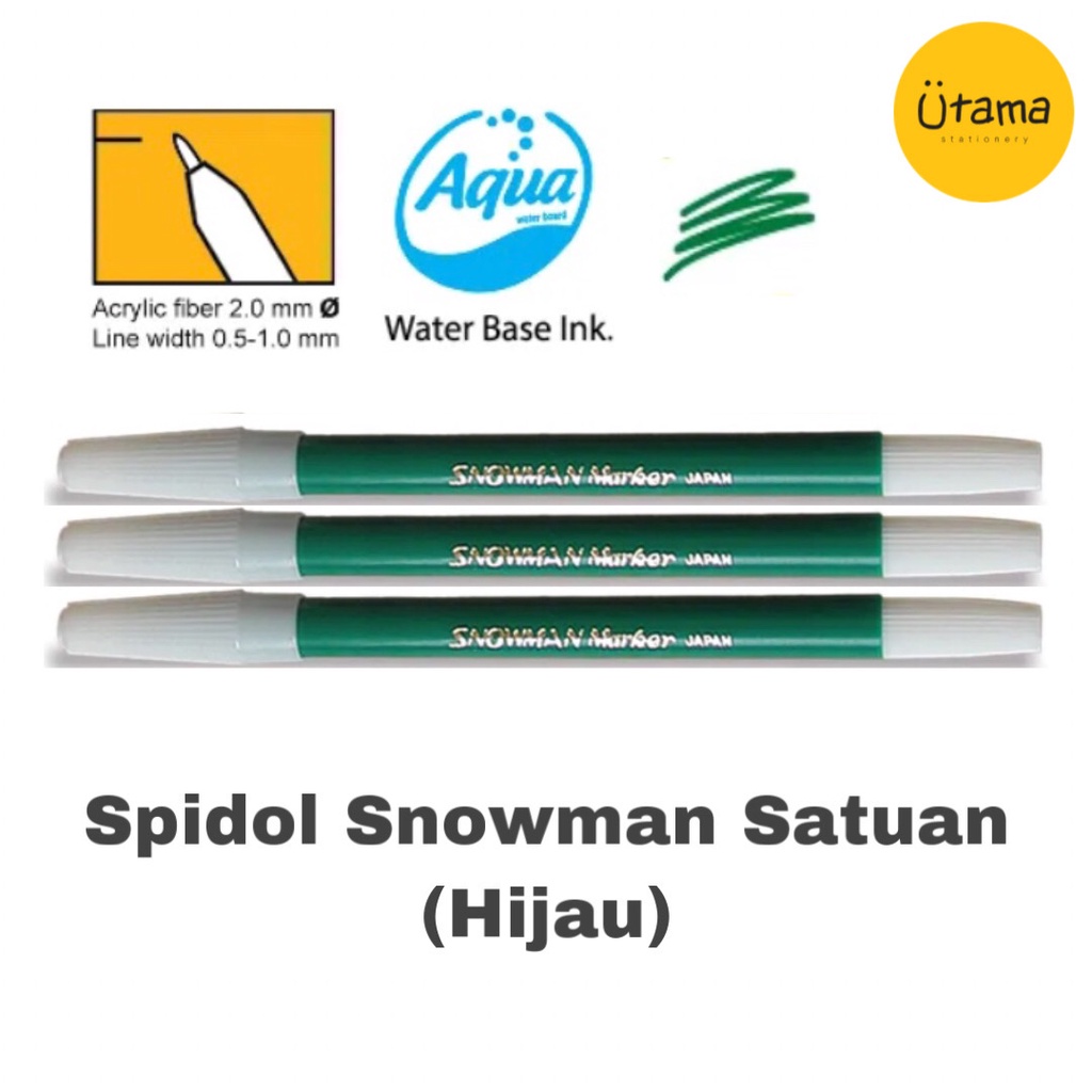 

Spidol Snowman PW1A HIJAU/Marker Kecil Satuan GREEN/Ecer/Eceran (grosir 12pc @975)