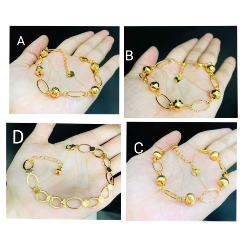 Ramk64. Gelang tangan xuping wanita lapis emas dgn mata zircon ukuran 18-20 cm