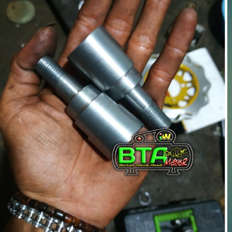Baut Mur Sambungan As Roda belakang Honda/Yamaha || modifikasi Arm