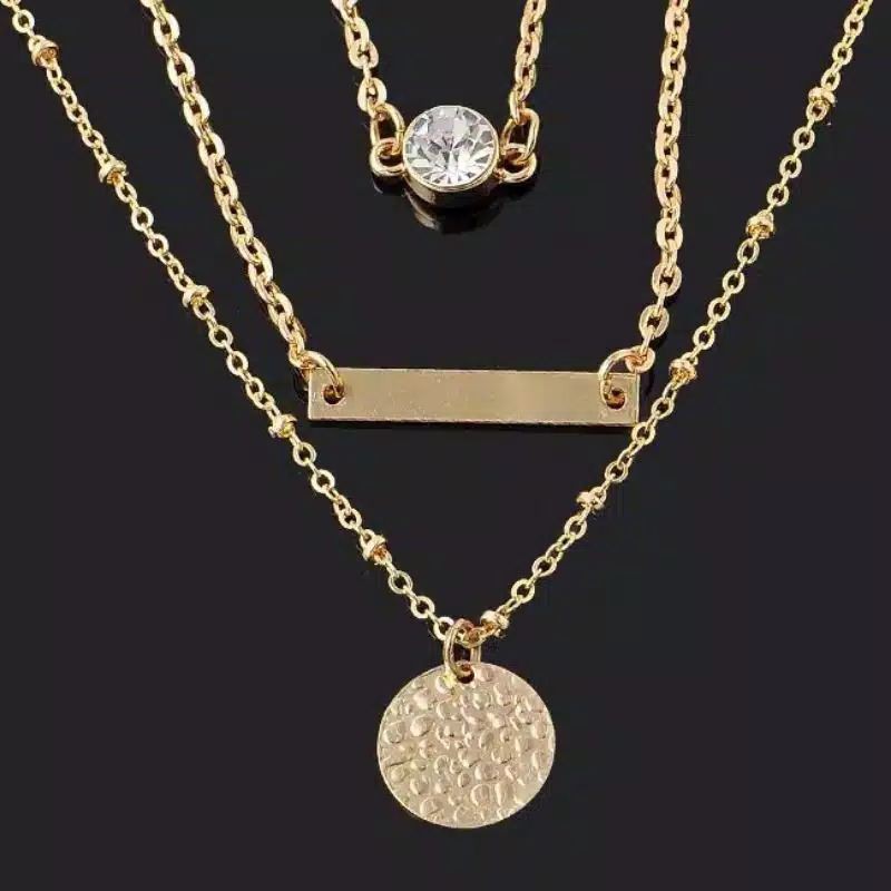 KALUNG NECKLACE 3 LAYER FASHION KOREA