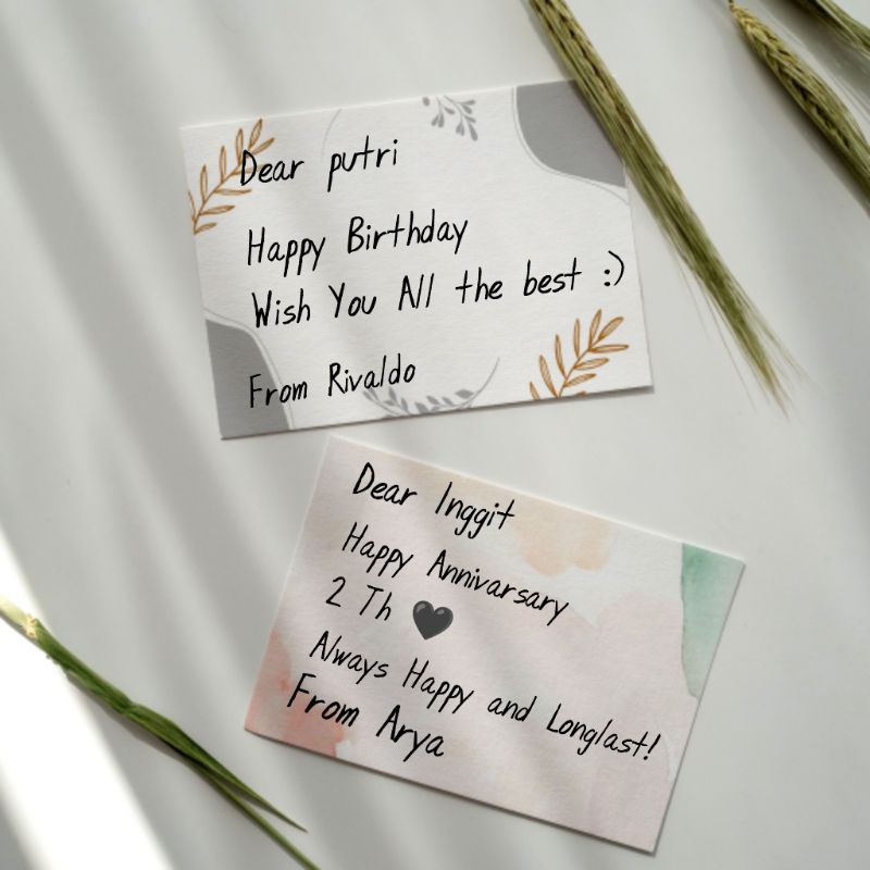 Kartu Ucapan / Blank Card / Kartu ucapan Birthday / Kertas Ucapan