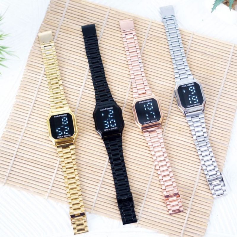 (Grosir)Jam Tangan Wanita Hushpuppies Touch Scren Kota Strap Rantai/Stell(Terima Cod) Termurah Terlaris)