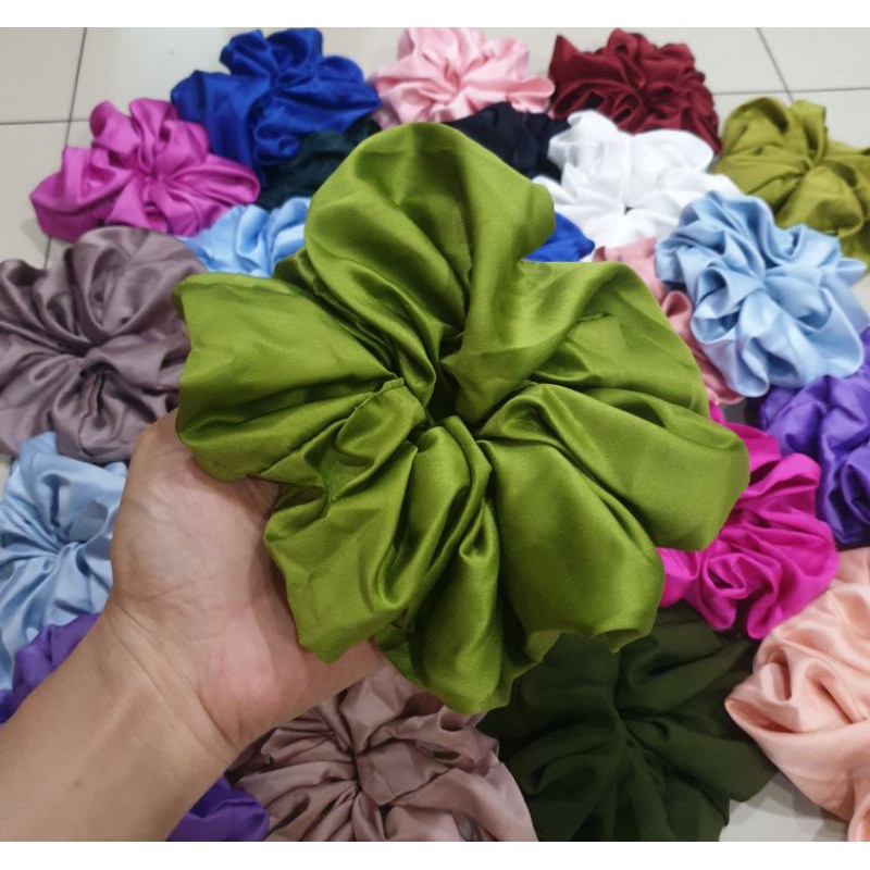 SCRUNCHIE Satin SUPER JUMBO PREMIUM INNER KUNCIR HIJAB CEPOL HIJAB