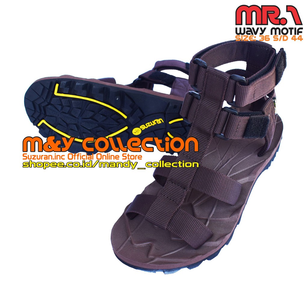 SUZURAN Sandal High Land Brown