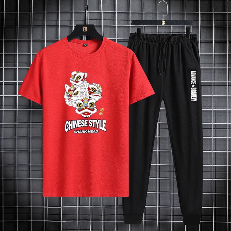 Celana Panjang + Baju Tarian singa Pria Set F04 / baju distro cowok dan celana pria / kaos polos pria / kemeja pria