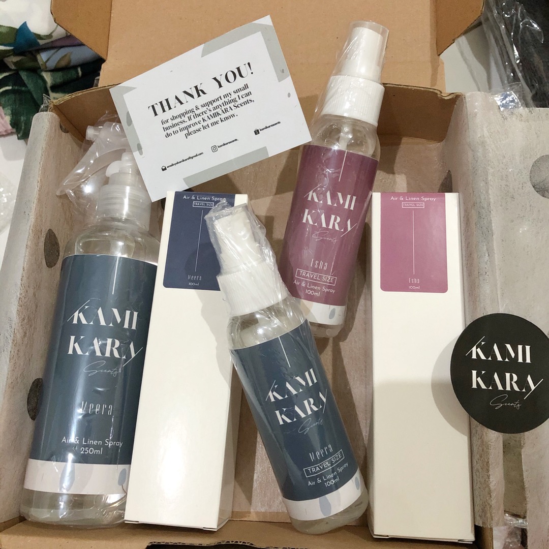 Kamikara Air And Linen Spray (pengharum Ruangan Dan Kain) Anti Bakterial 100ml - Travel Size (meera)