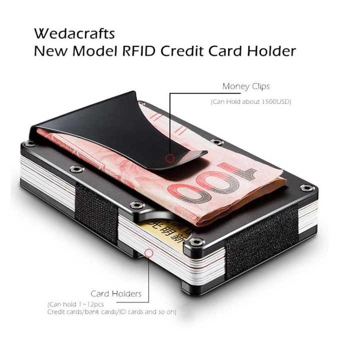 

Office & Stationery | Document Organizer | Dompet Kartu Pria Metal Card Holder Card Wallet Cc 34 | Best Seller