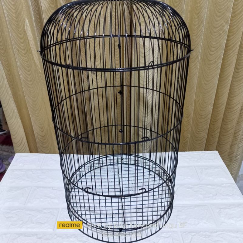 sangkar besi ram besi pleci sogon lovebird diameter 28 cm tebok d29 kayu mentah