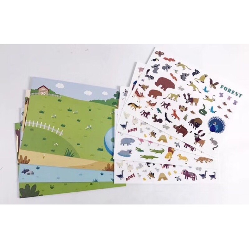 mideer reuseable sticker book - kado anak - hadiah anak