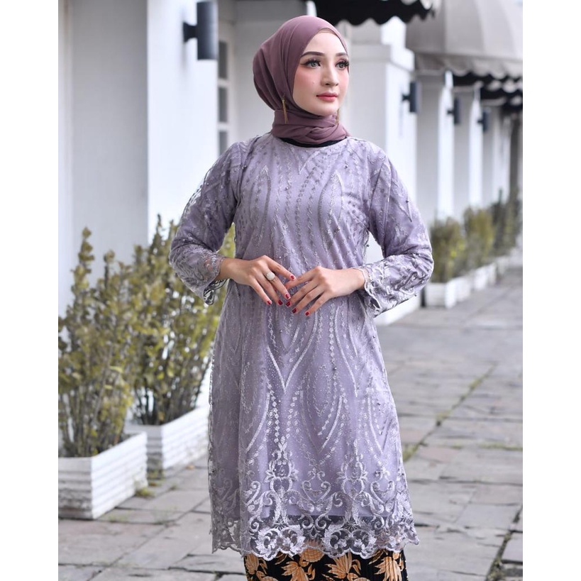 Kadai.baju / Kebaya tunik wisuda / Kebaya modern wanita / Kebaya brukat jumbo Size M L XL XXL