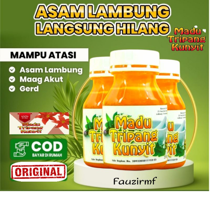 MADU TRIPANG KUNYIT ORIGINAL HERBAL MAAG KRONIS ASAM LAMBUNG DAN GERD - MADU TRIPANG KUNYIT DAN ASAM