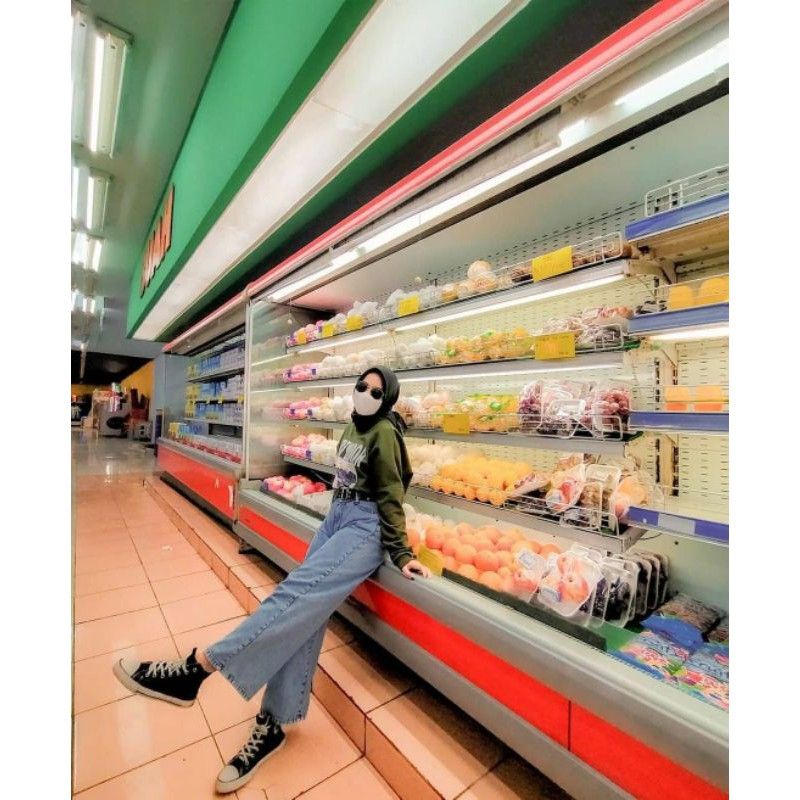 Kulot Jumbo Highwaist Wanita Loose Snow Jeans Jumbo Tebal 13Os Premium Big Size 27-38