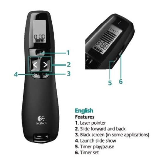 Logitech R800 Wireless Presenter/Laser Pointer