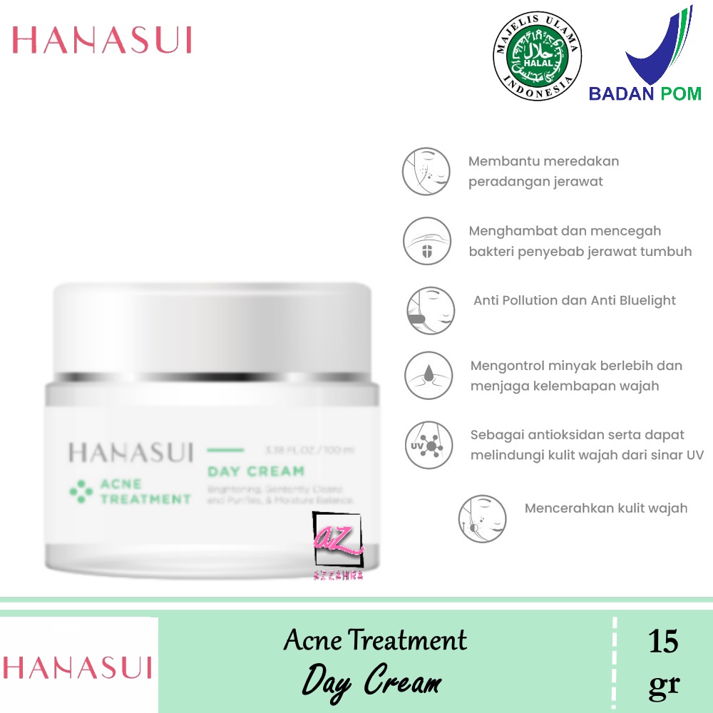 HANASUI Acne Treatment Series Paket Day, Night, Cleanser - 3pcs