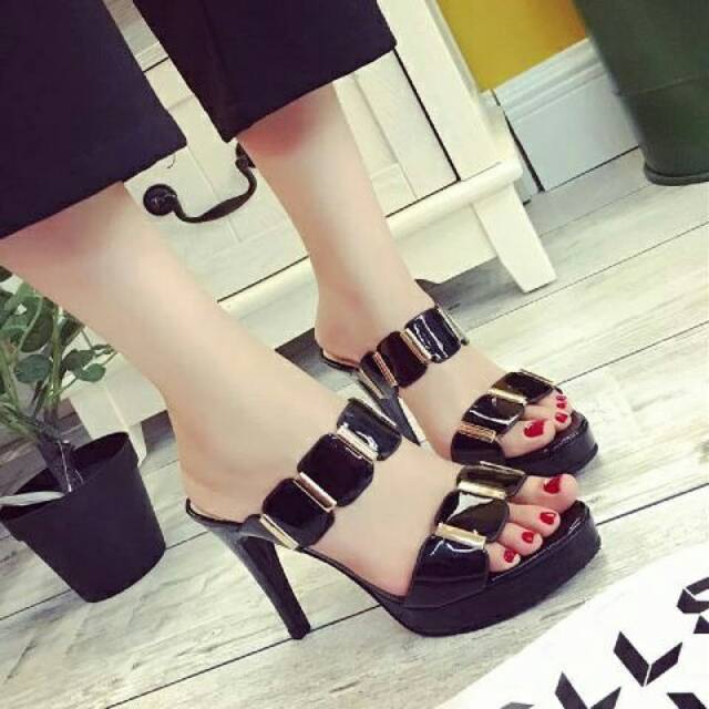 NunuLisaTan High Heels Murah BALOK BALOK