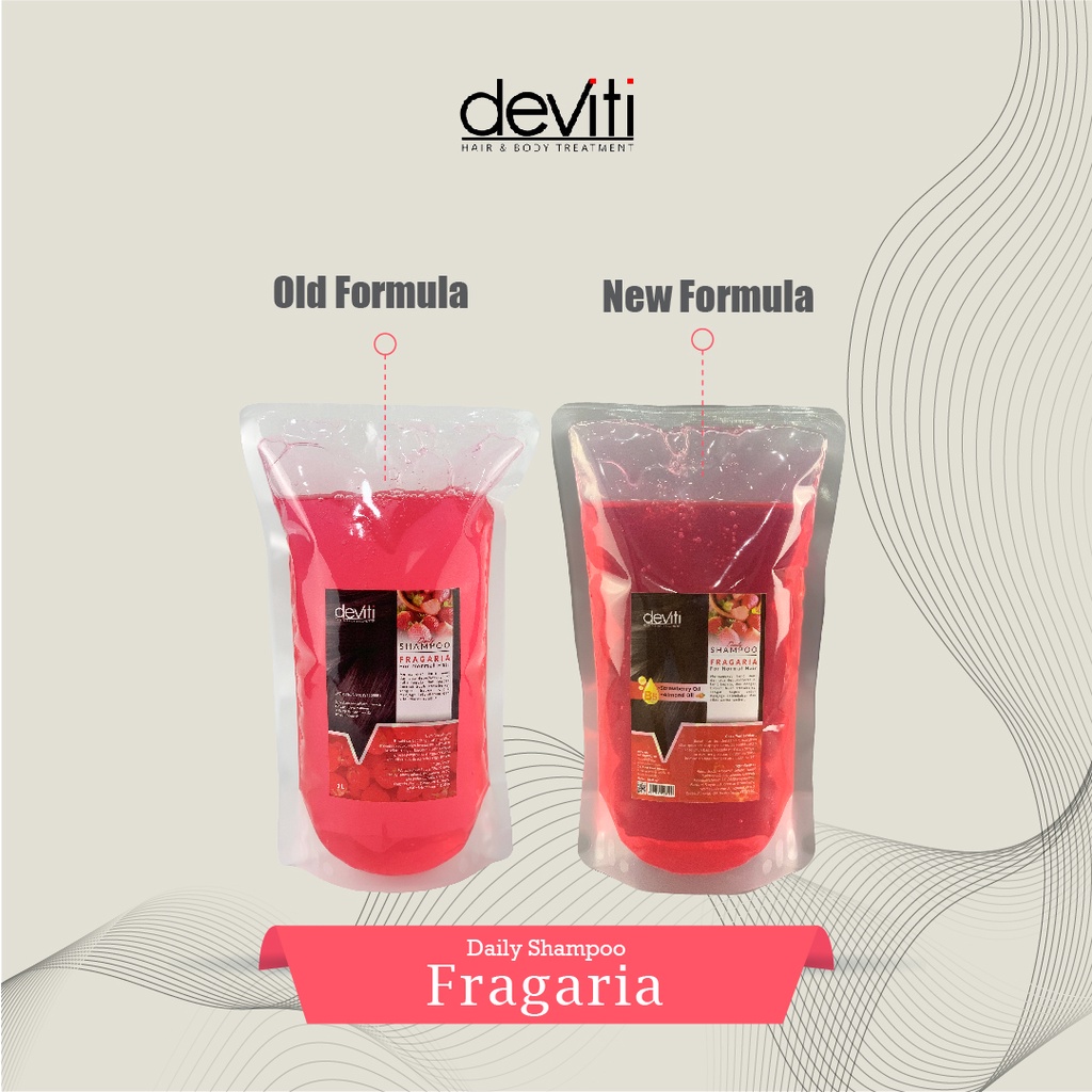 Deviti Refill Shampoo Aroma Extract Fragaria 1L Perawatan Rambut Kusam