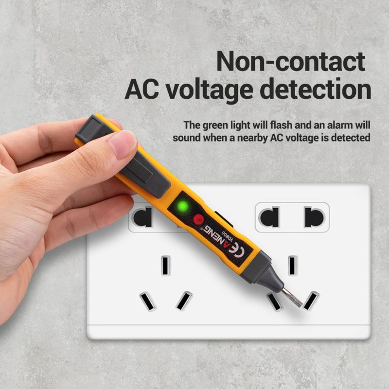 Kiss Pen Detektor Voltase AC / DC Non Kontak Dengan Suara + Lampu