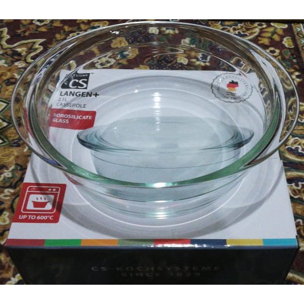 Langen + Casserole Borosilicate Glass Ware/Mangkok Kaca