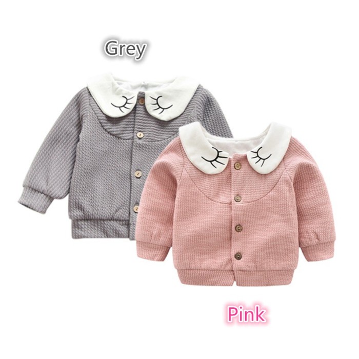 BAYI-JAKET- MANTEL OVERCOAT BAHAN KATUN TEBAL HANGAT UNTUK BAYI ANAK PEREMPUAN -JAKET-BAYI.