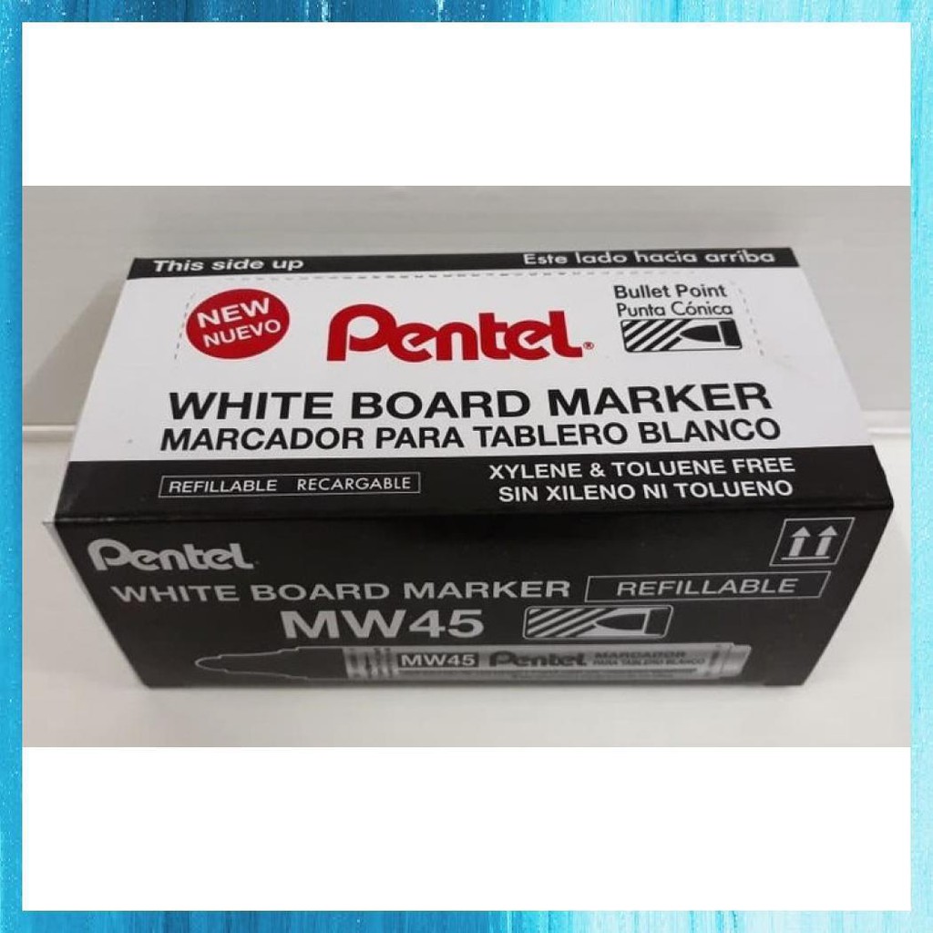 

Spidol Pentel Boardmarker Mw45 - Hitam (Pack 12 Pcs