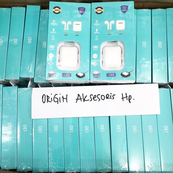 i30 TWS Headset Bluetooth Airpods clone Pop Up Window With Wireless Charger i7S i8X i9S i10 i11 i12