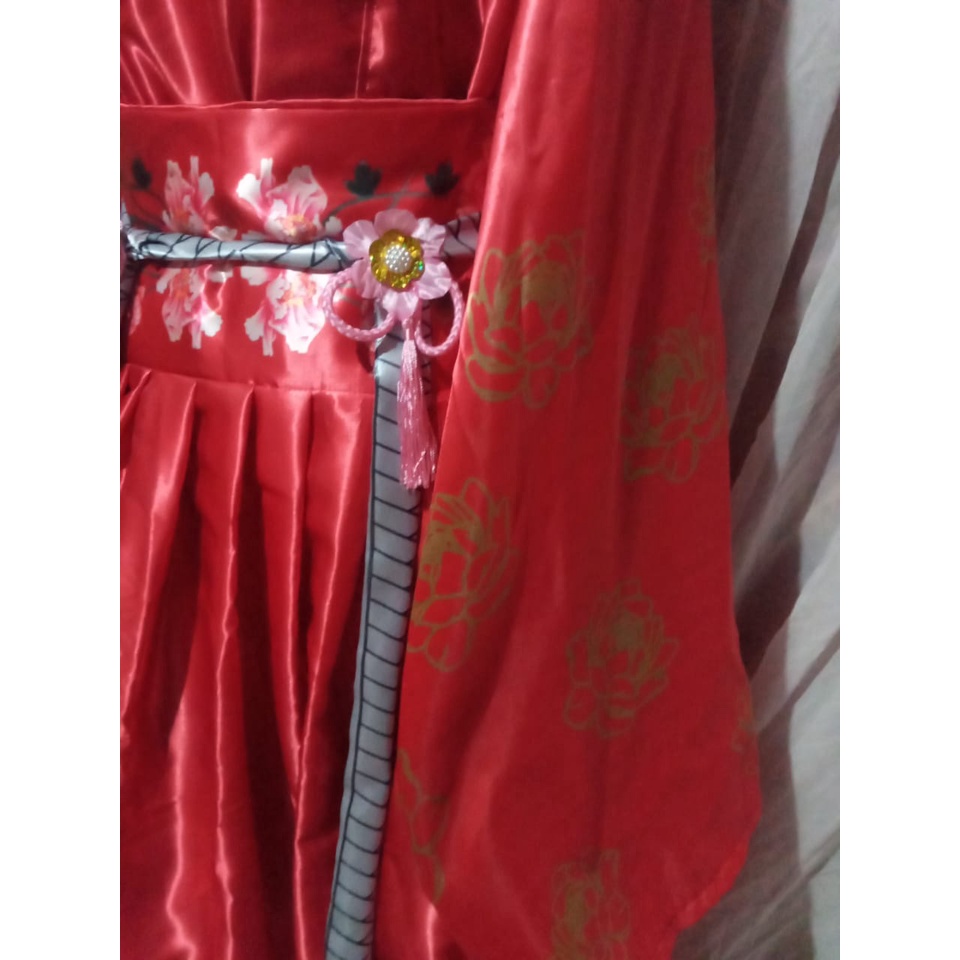 Chinese Accient Red Hanfu Phoenix Hanfu Merah Phoenix Baju Tradisional China Kostum Cosplay Costume