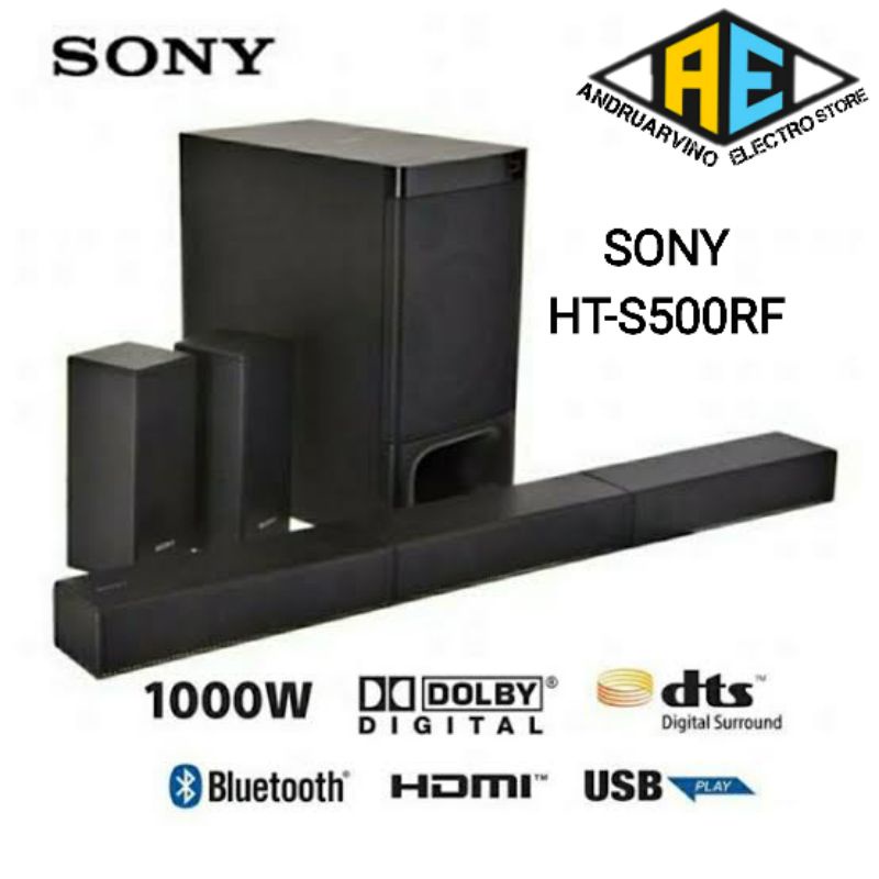 SONY SOUNDBAR HT-S500RF SPEAKER 5.1Ch 1000W BLUETOOTH HDMI CABLE OPTICAL USB