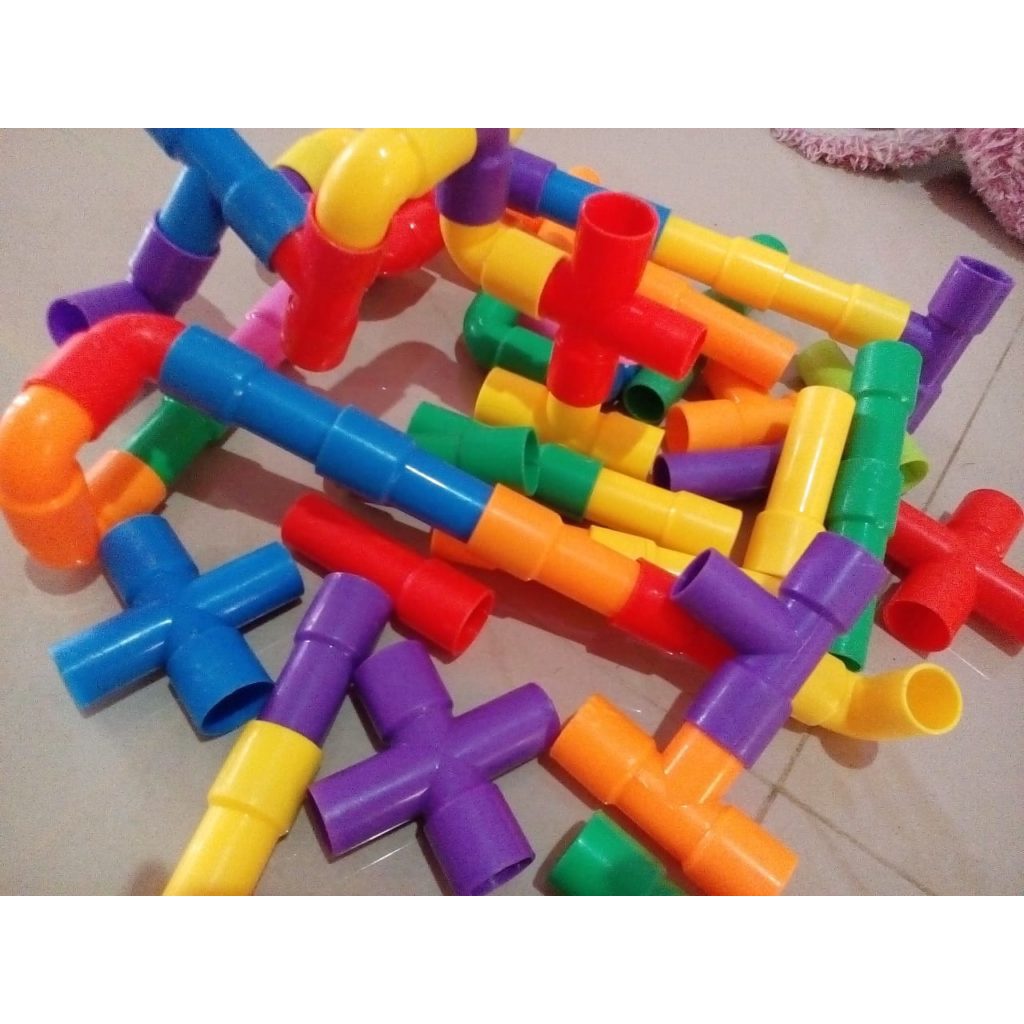 EDUCATIONAL BUILDING BLOCK - Pipe Blocks Building Toys