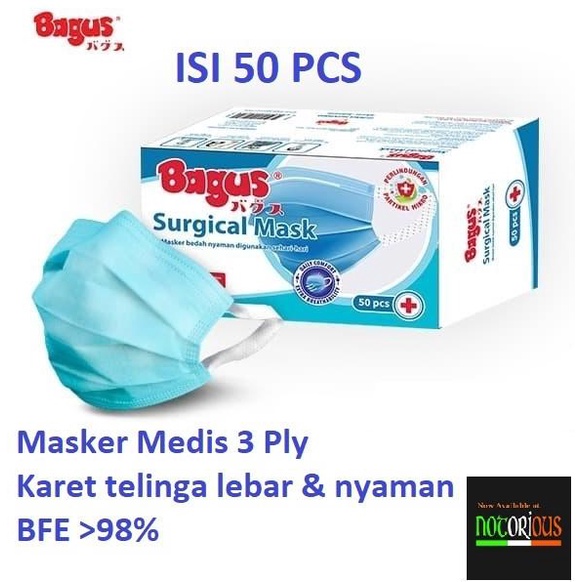 DISKON Masker Bagus Surgical Mask 3 Ply Masker Bedah Masker Medis