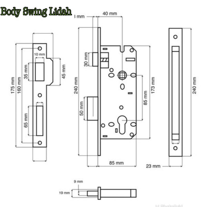 Pket komplit kunci pintu stanlis kunci pintu komplit,kunci2/promo kunci pintu lengkap model misah Brilon LHTR 004 SSS