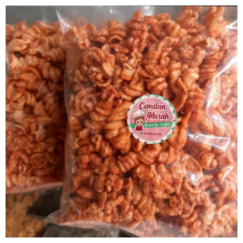 

makaroni spiral pedas 250 gr spiral makaroni