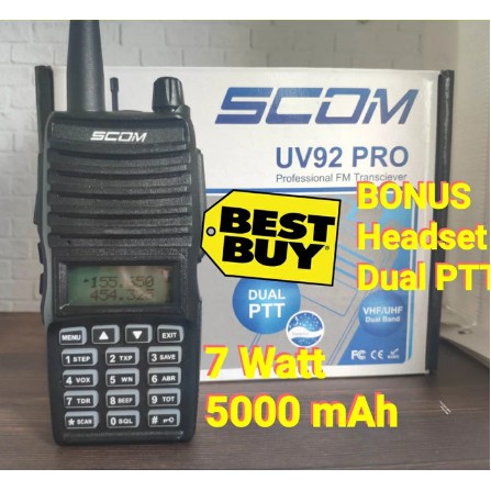 HT Baofeng SCOM UV92 PRO 7 Watt Battery 5000