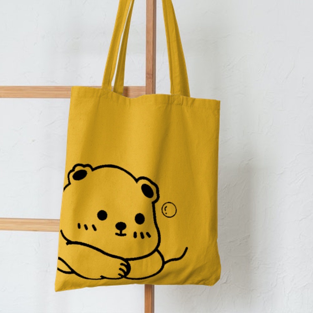 TERLARIS! FLASH SALE 4.4 - [RESLETING] SEMI KANVAS BERUANG BALON RESLETING UKURAN 33x38 CM | TOTEBAG HITAM | TOTEBAG KREM | TOTEBAG KHAKI | TOTEBAG BIRU MUDA | TOTEBAG PINK | TOTEBAG NAVY | TOTEBAG MAROON ATAU MERAH