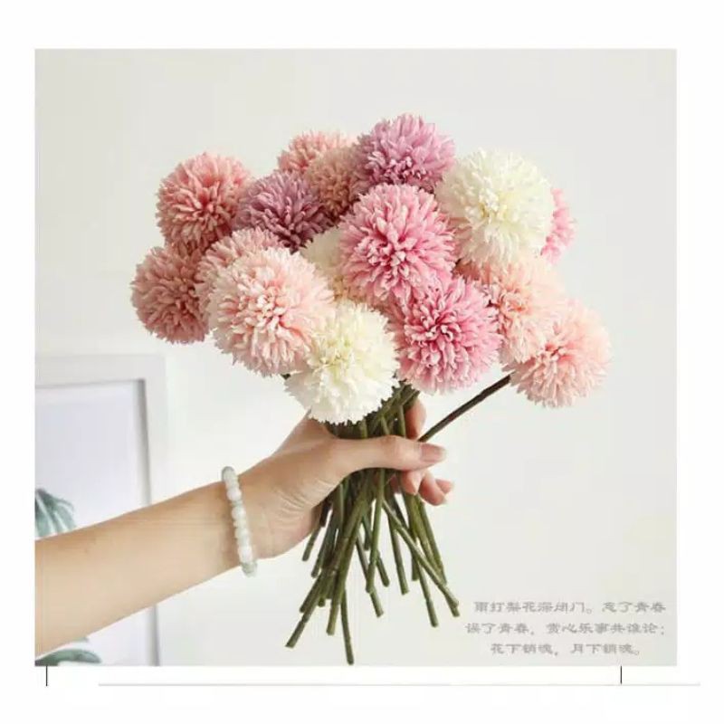 Artificial Dandelion Artifisial Bunga Pompom