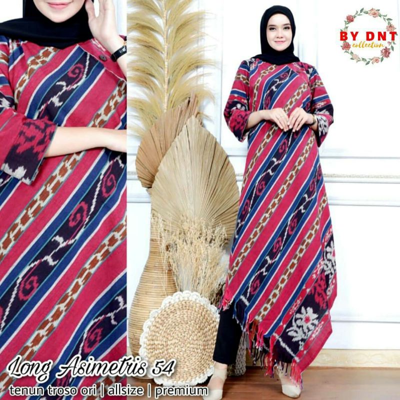 Jual Tunik Longdress Asimetris Tenun Troso Shopee Indonesia