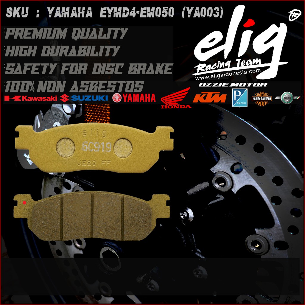 Kampas Rem Cakram ELIG EM050 (YA003) YAMAHA: NOUVO (F), F-1 ZR (F),