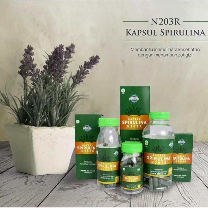 KAPSUL SPIRULINA N203R ORIGINAL BPOM / KAPSUL MASKER SPIRULINA BPOM