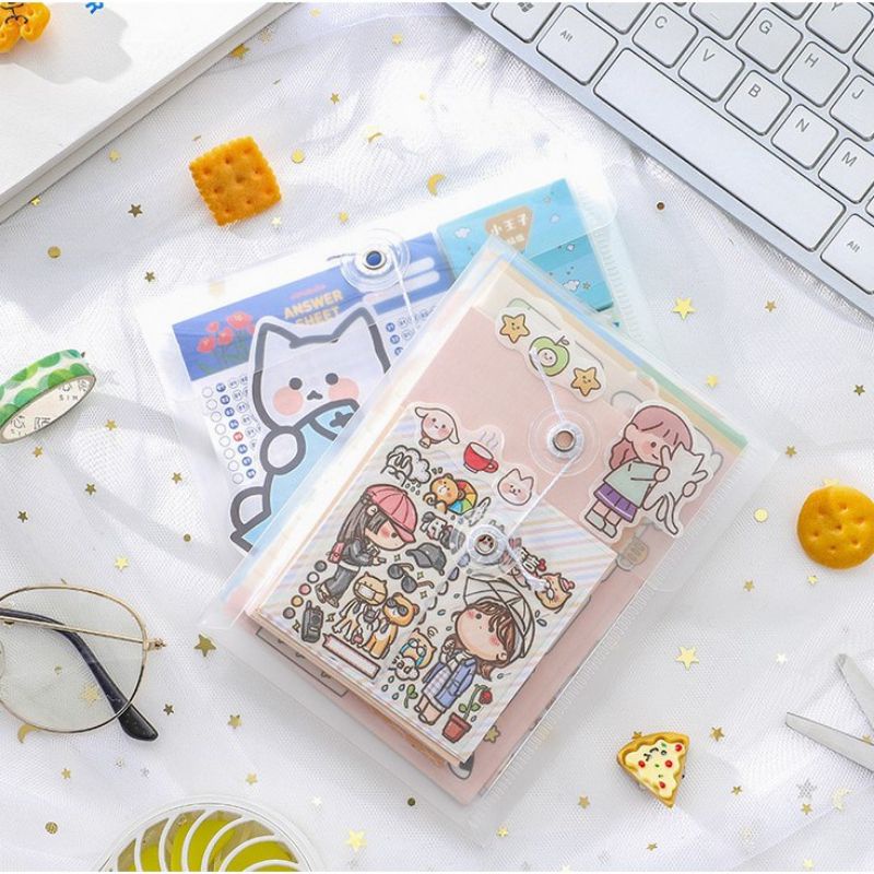 

[HARU] PP Pouch Transparan Sticker Storage Bag Serbaguna