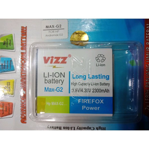 Battery Baterai Vizz Andromax G2 Original Double Power