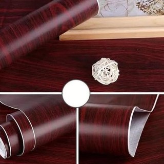 COD Wallpaper  Sticker Lemari  Meja Furniture KAYU  COKLAT 