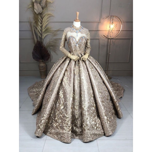 GAUN BARBIE MEWAH BEREKOR | BAJU PENGANTIN PRINCESS | KEBAYA PENGANTIN MODERN | BAJU PENGANTIN MEWAH