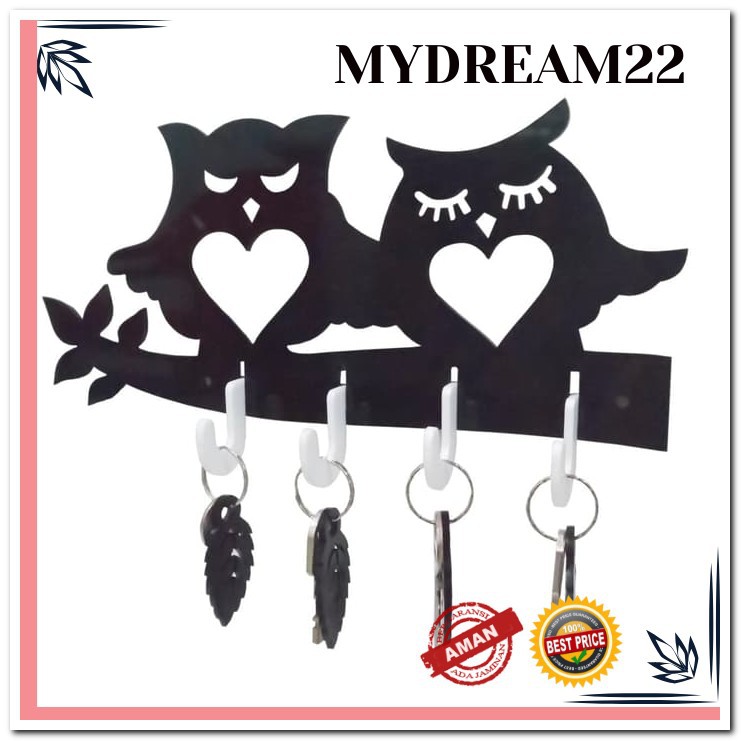 RAK GANTUNGAN KUNCI SET GANTUNGAN MOTIF BURUNG HANTU MD804 RAK GANTUNGAN KUNCI SET GANTUNGAN MOTIF BURUNG HANTU MD804