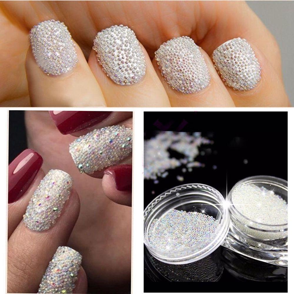 Top 0.6mm Nails Art Beads Hot Sale Transparan Dekorasi AB Kristal