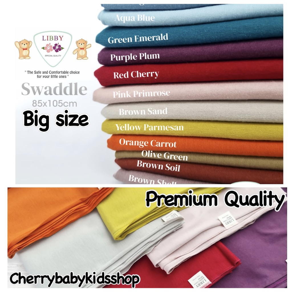 LIBBY PREMIUM QUALITY Bedong Swaddle Earth Colour 1Pcs CBKS