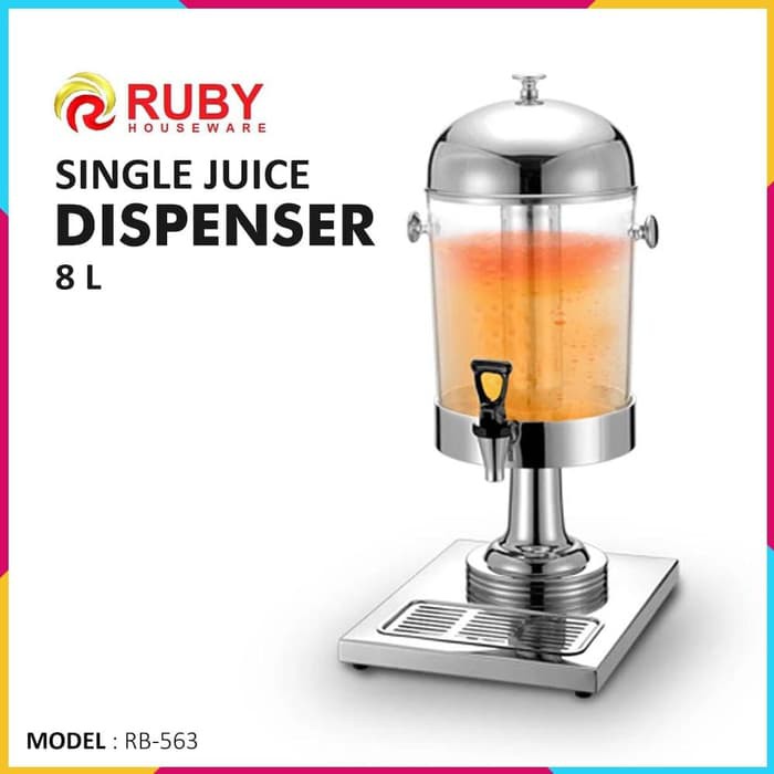 RUBY RB-563 Single Juice Dispenser 8 Lt - Stainless