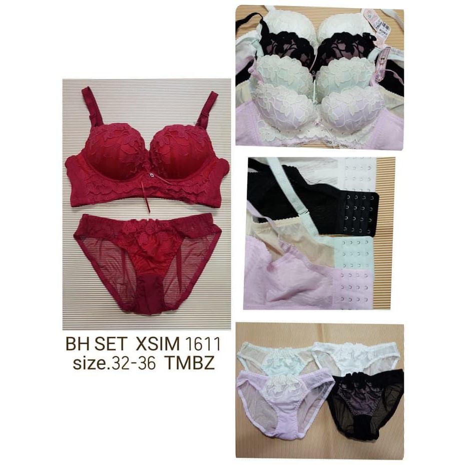 BRA SET CD 1611 BUSA RENDA BRUKAT ADA KAWAT LUNAK - PUTIH, 32 