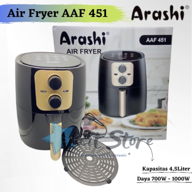 Arashi Air Fryer AAF 451 4,5Liter / Mesin Menggoreng Tanpa Minyak