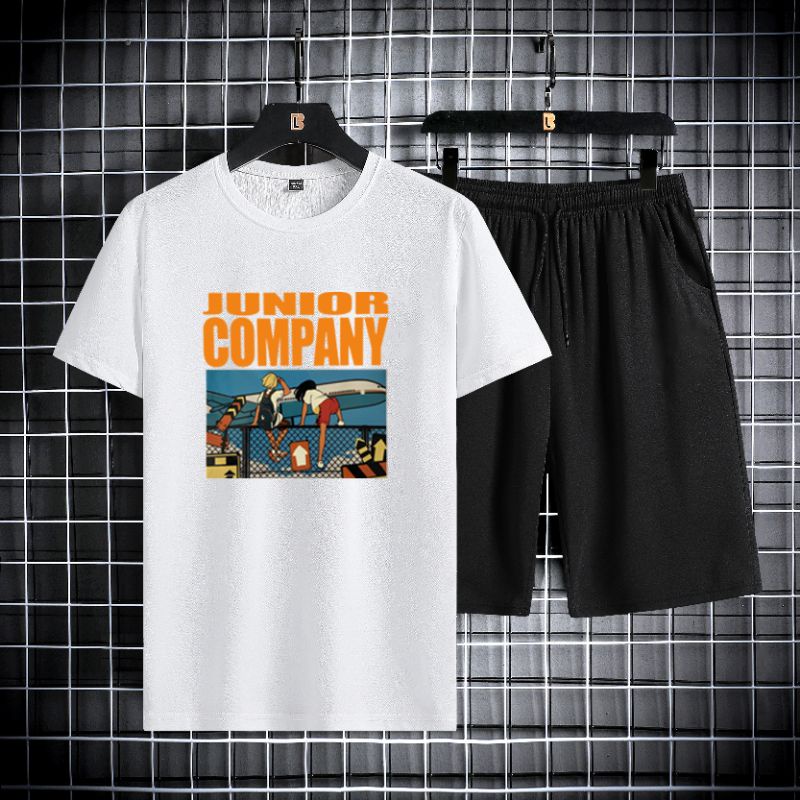 Kaos distro cowok + Celana panjang pria setelan cowok celana olahraga pria panjang olahraga